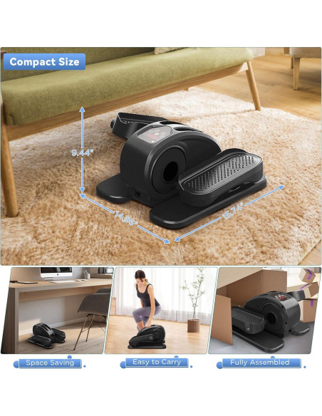 Máquina Elíptica Bajo Escritorio Tvdugim Compacta con Control Remoto