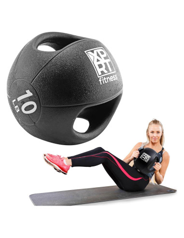 Balón Medicinal XPRT Fitness 4.54 kg con Mangos Doble Agarre