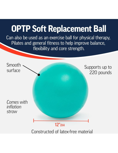 Bola Inflable de Terapia Física OPTP 30 cm para Ejercicio Cervical