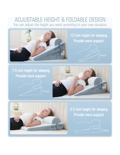 Cojín en cuña viscoelástica Ziiyllean 3 piezas 30.48 cm 2