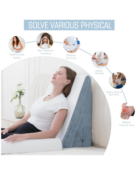 Cojín en cuña viscoelástica Ziiyllean 3 piezas 30.48 cm