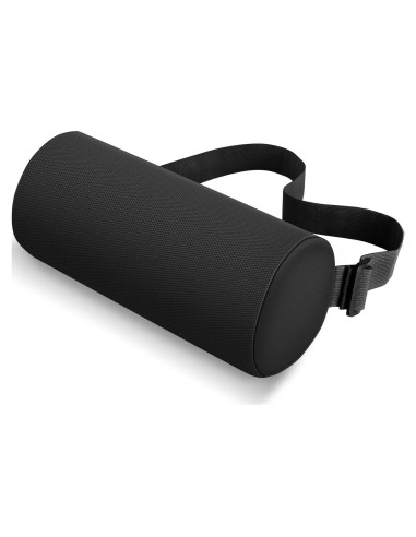 Almohada Lumbar CushZone Espuma Memoria Negra 27.7x12cm