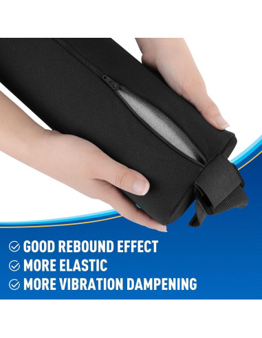 Almohada Lumbar CushZone Espuma Memoria Negra 27.7x12cm