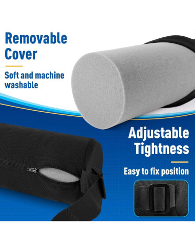 Almohada Lumbar CushZone Espuma Memoria Negra 27.7x12cm