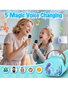 Máquina de Karaoke para Niñas P2 con 2 Micrófonos Inalámbricos 2