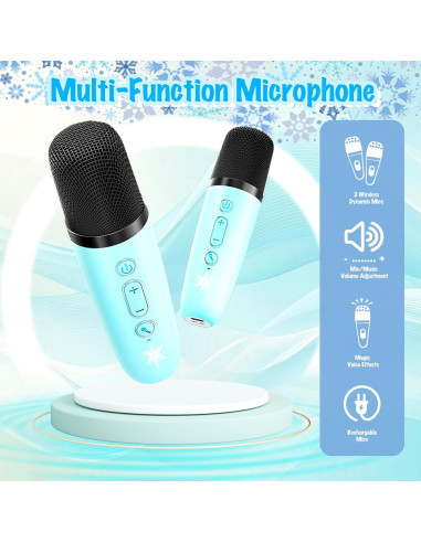 Máquina de Karaoke para Niñas P2 con 2 Micrófonos Inalámbricos