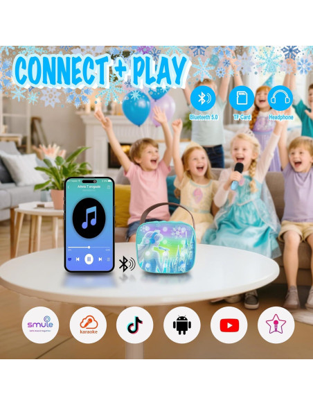 Máquina de Karaoke para Niñas P2 con 2 Micrófonos Inalámbricos