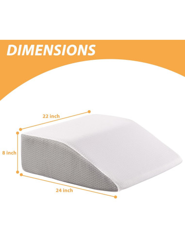 Almohada Elevadora de Piernas Bedluxe 20 cm Espuma Viscoelástica