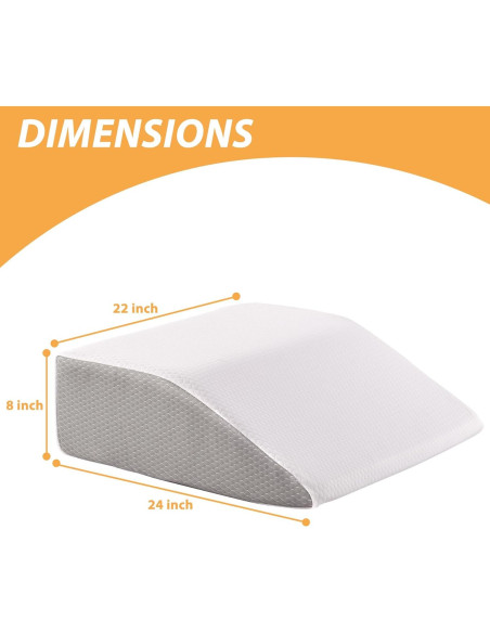 Almohada Elevadora de Piernas Bedluxe 20 cm Espuma Viscoelástica