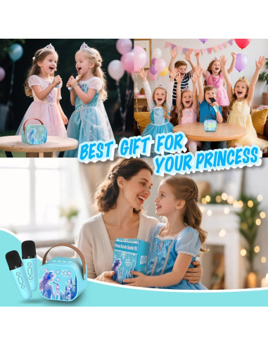 Máquina de Karaoke para Niñas P2 con 2 Micrófonos Inalámbricos