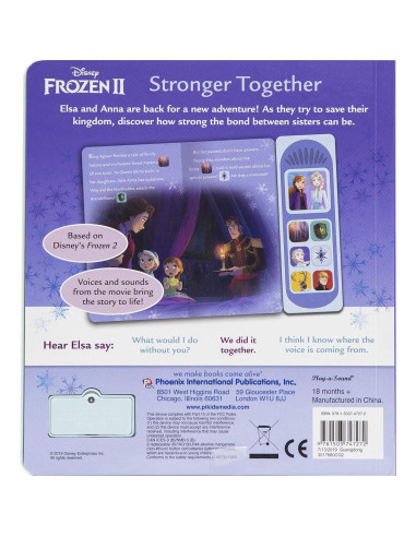 Disney Frozen 2 Elsa, Anna, and Olaf - Stronger Together Little Sound Book - PI Kids (Play-A-Sound)