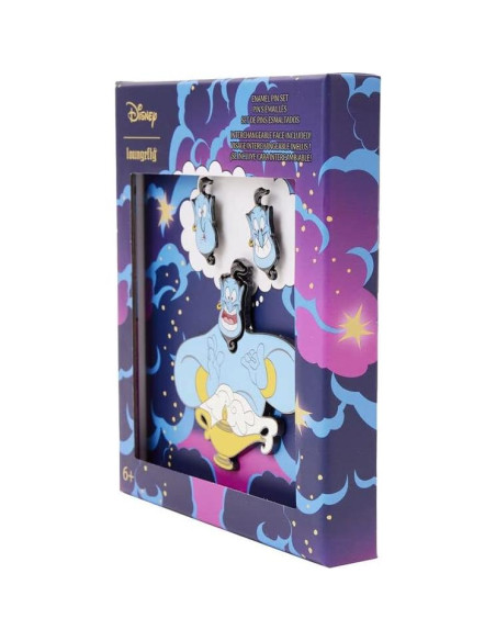 Conjunto de Pines Loungefly Disney Aladino Genio
