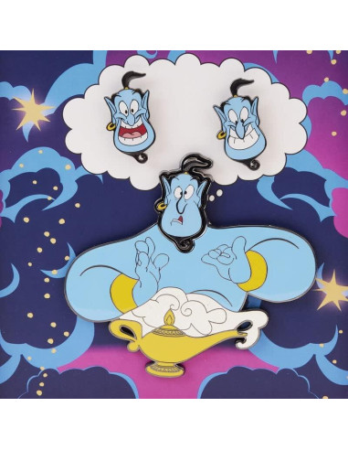 Conjunto de Pines Loungefly Disney Aladino Genio