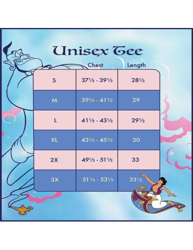 Camiseta Unisex Loungefly Disney Aladino Genio 3XL Tie Dye