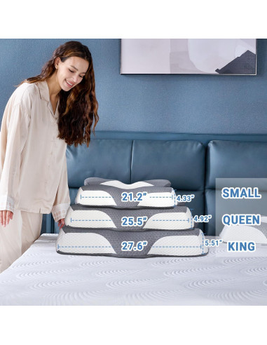 Almohada Cervical Ergonómica Elviros Espuma Viscoelástica