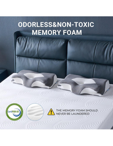 Almohada Cervical Ergonómica Elviros Espuma Viscoelástica