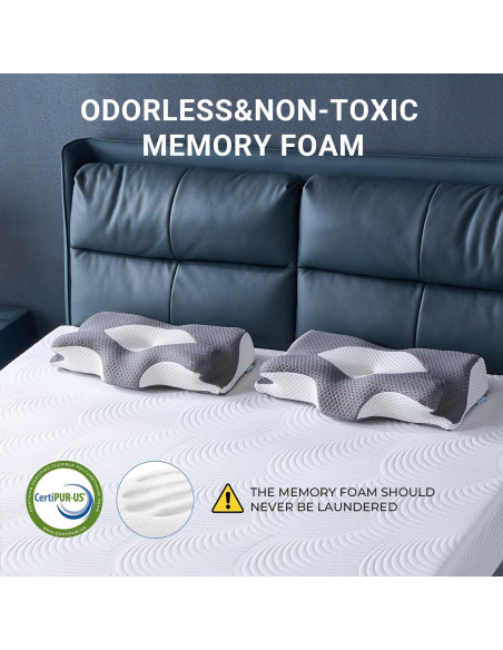 Almohada Cervical Ergonómica Elviros Espuma Viscoelástica