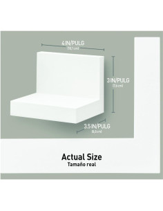 Estantes de Exhibición Command Cuarzo 10.16 cm, 2 Unidades 2