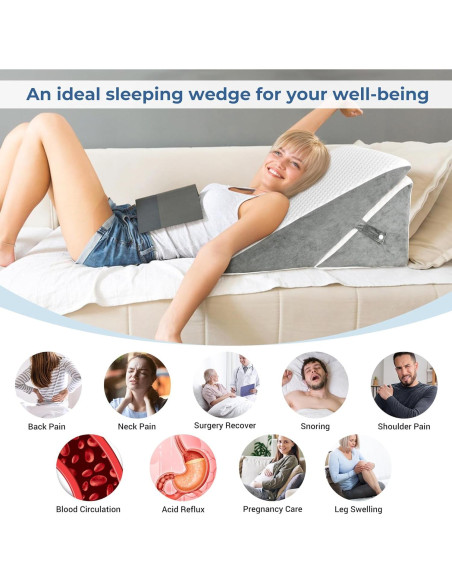 Almohada Cuña Ajustable COOLBEBE 22-30 cm para Dormir