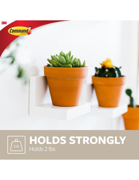 Estantes de Exhibición Command Cuarzo 10.16 cm, 2 Unidades