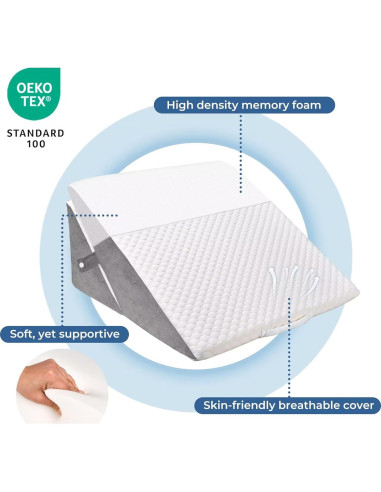 Almohada Cuña Ajustable COOLBEBE 22-30 cm para Dormir
