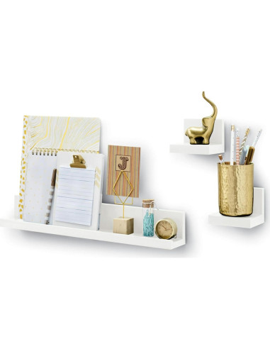 Estantes de Exhibición Command Cuarzo 10.16 cm, 2 Unidades