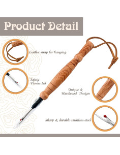 Desgarrador de Costuras Savina - Herramienta de Madera Dura 17.3cm 2