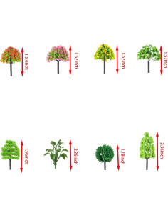 80 Árboles de Modelo Mezclado BAENRCY 3-6 cm Escenografía 2