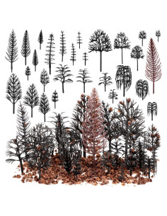 28 Piezas Mini Árboles Falsos Canlierr para Diorama