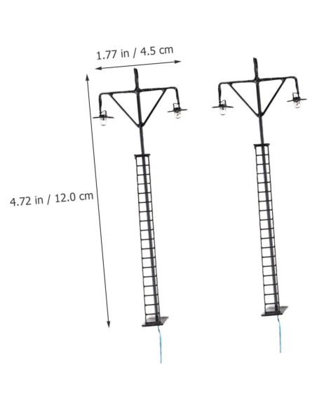 Mini Lámparas de Ferrocarril STOBOK 2 Pcs 12x4.5 cm