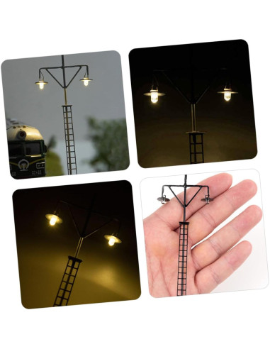 Mini Lámparas de Ferrocarril STOBOK 2 Pcs 12x4.5 cm