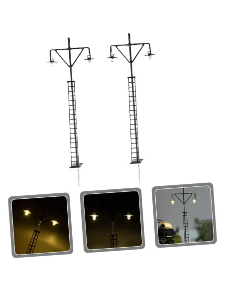 Mini Lámparas de Ferrocarril STOBOK 2 Pcs 12x4.5 cm