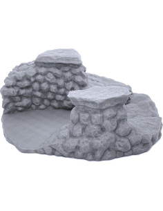 Escenografía Impresa 3D EnderToys Valle Rock 17cm para RPG 2