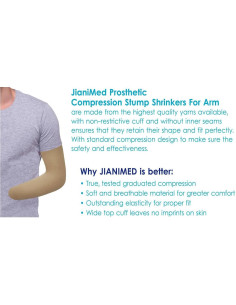 Reductor de muñón protésico JianiMed XL compresión 20-30 mmHg 2