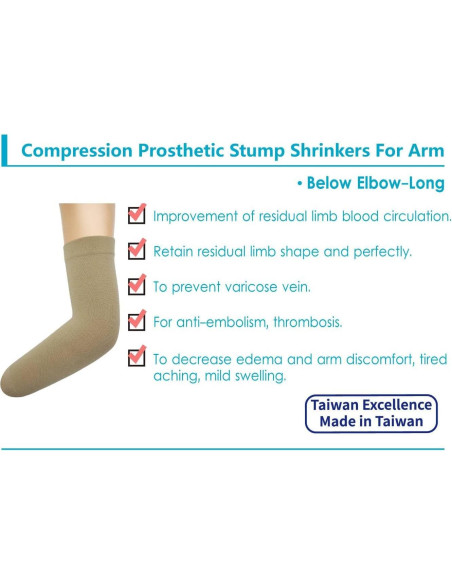 Reductor de muñón protésico JianiMed XL compresión 20-30 mmHg