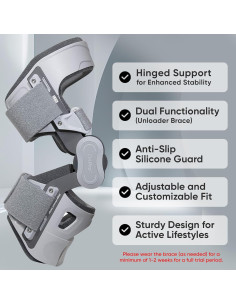 Rodillera Descargadora DDS Inc. Pequeña para Artritis y Lesiones 2