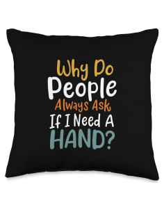 Cojín divertido mano amputada 40x40 cm poliéster