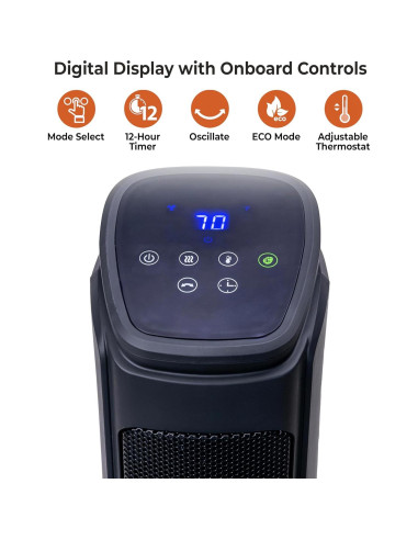 Calentador de Espacio Comfort Zone CZ12824 1500W Oscilante