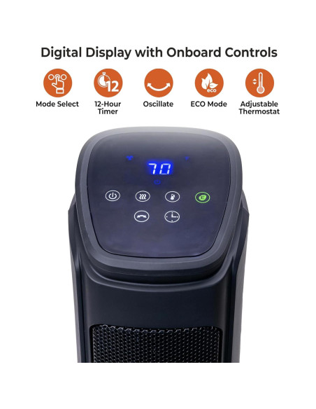 Calentador de Espacio Comfort Zone CZ12824 1500W Oscilante