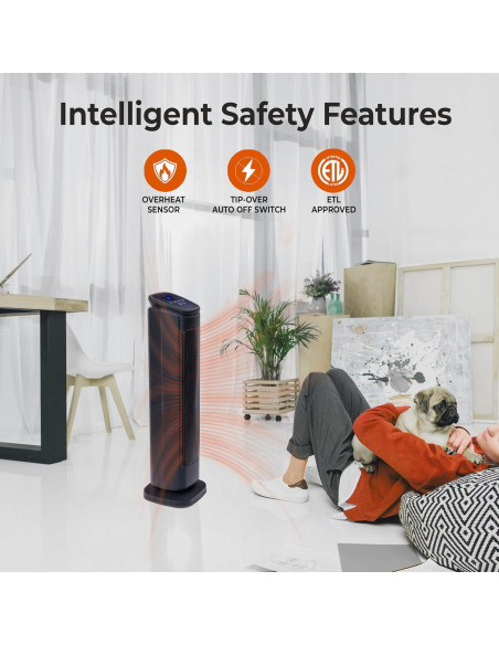 Calentador de Espacio Comfort Zone CZ12824 1500W Oscilante