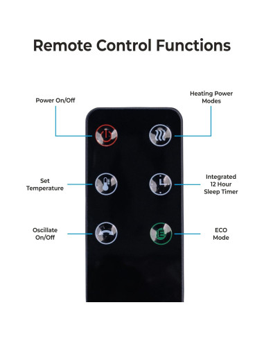 Calentador de Espacio Comfort Zone CZ12824 1500W Oscilante