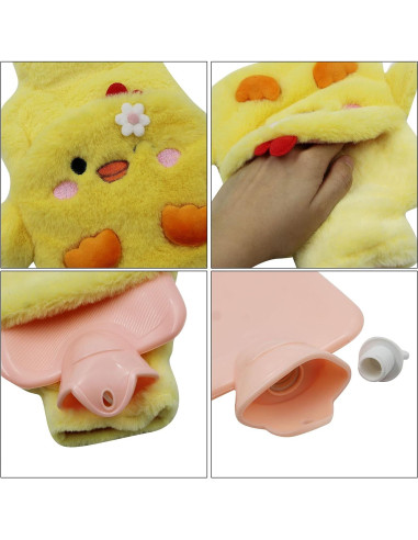 Botella de Agua Caliente Mosstyus Pato 400 ML con Funda