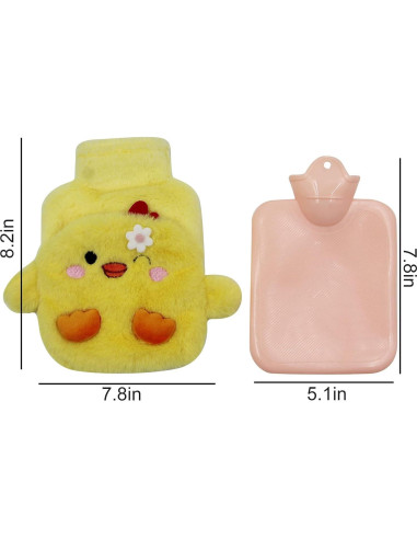 Botella de Agua Caliente Mosstyus Pato 400 ML con Funda