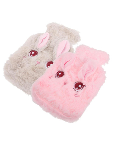 Botella de Agua Caliente Healvian 2pcs Conejo Peluche 19.5cm