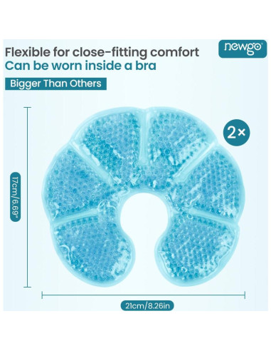 Paquete de Hielo Reutilizable NEWGO para Senos 2 Piezas