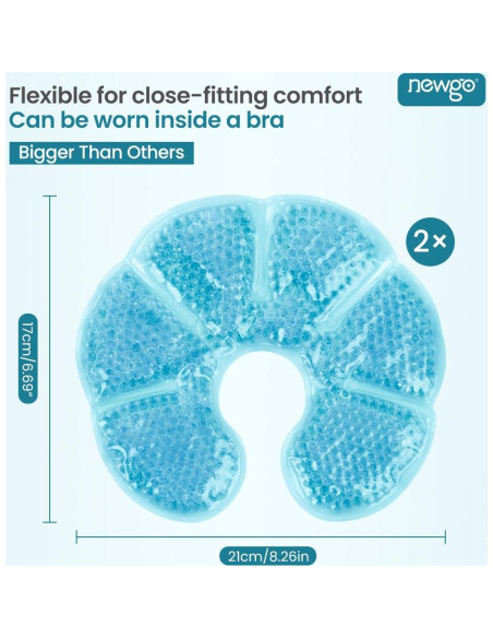 Paquete de Hielo Reutilizable NEWGO para Senos 2 Piezas