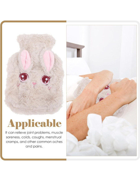 Botella de Agua Caliente Healvian 2pcs Conejo Peluche 19.5cm