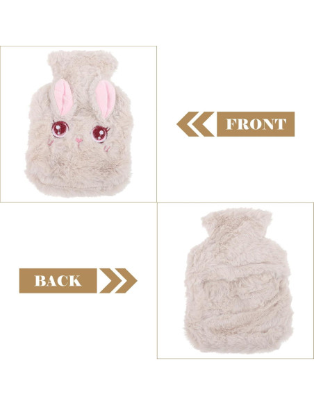 Botella de Agua Caliente Healvian 2pcs Conejo Peluche 19.5cm