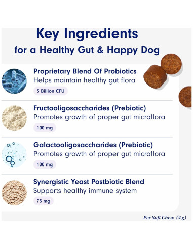 Probioticos PetLab Co. para Perros Sabor Salmón 30 Masticables