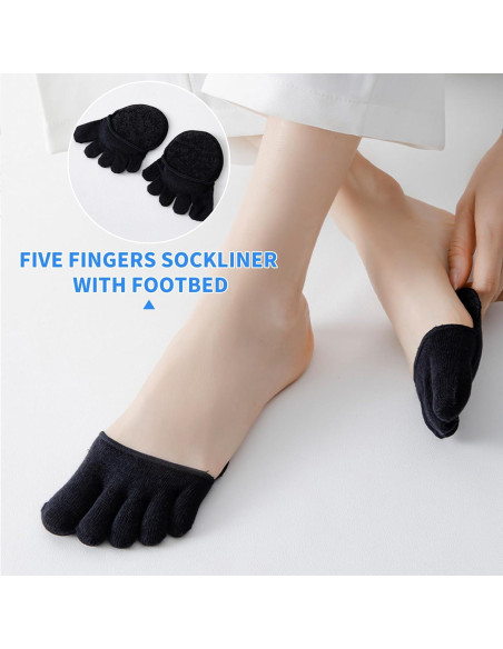 Calcetines Cortos para Dedos SooGree - 2 Pares Antideslizantes